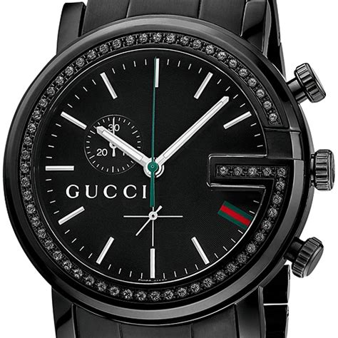 gucci g watch with diamonds|men's black diamond gucci watch.